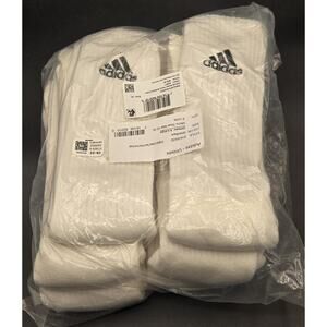 6 Pair NIP Adidas Unisex Crew Socks White Style 5142693D Size XL Men's 12-16 New